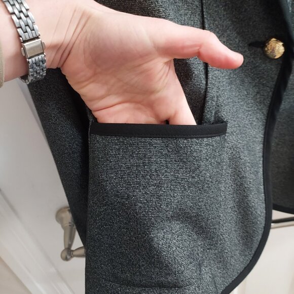 Lord & Taylor Grey Academy Blazer - Picture 6 of 9
